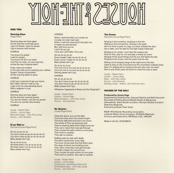 Led Zeppelin – Houses Of The Holy LP vinyl record, image 10 of 10