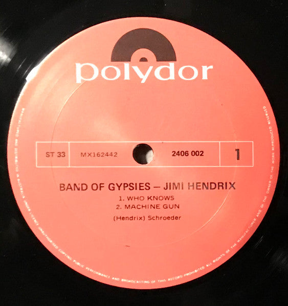Jimi Hendrix – Band Of Gypsys LP vinyl record, image 3 of 4