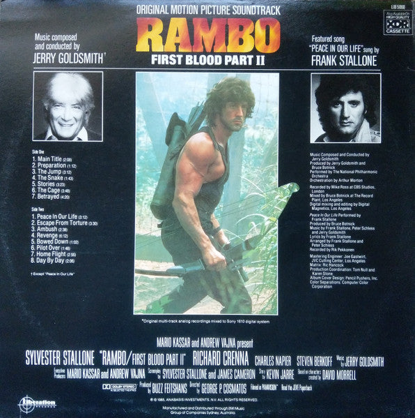 Jerry Goldsmith – Rambo: First Blood Part II (Original Motion Picture Soundtrack) LP vinyl record, image 2 of 4