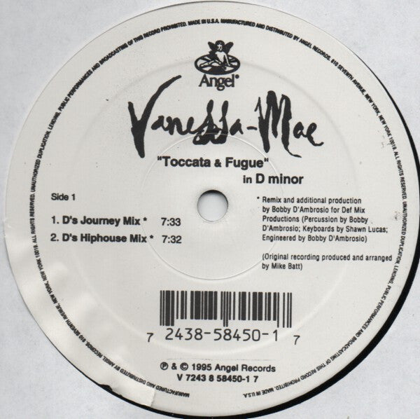 Vanessa-Mae – Toccata & Fugue In D Minor 12" vinyl record, image 2 of 3