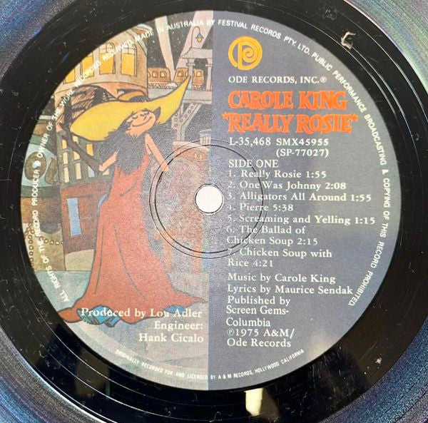 Carole King – Really Rosie LP vinyl record, image 5 of 6