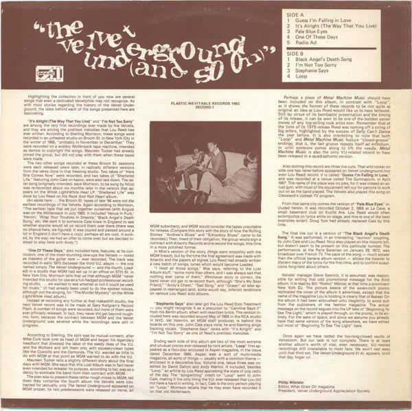 The Velvet Underground – And So On LP vinyl record, image 2 of 3