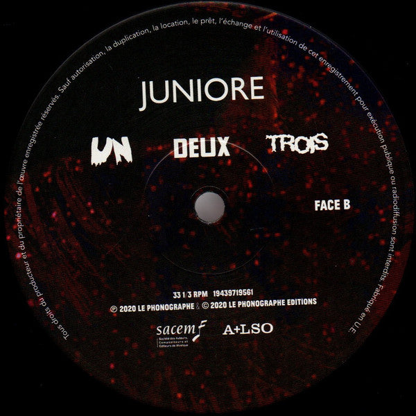 Juniore – Un Deux Trois LP vinyl record, image 4 of 6