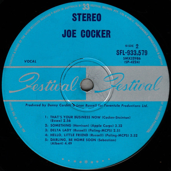Joe Cocker – Joe Cocker! LP vinyl record, image 4 of 7