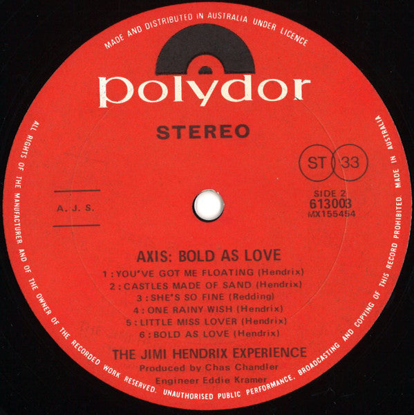 The Jimi Hendrix Experience – Axis: Bold As Love LP vinyl record, image 6 of 6