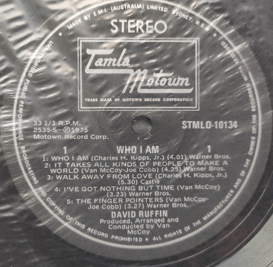 David Ruffin – Who I Am LP vinyl record, image 3 of 4