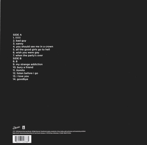 Billie Eilish – When We All Fall Asleep, Where Do We Go? LP vinyl record, image 4 of 10