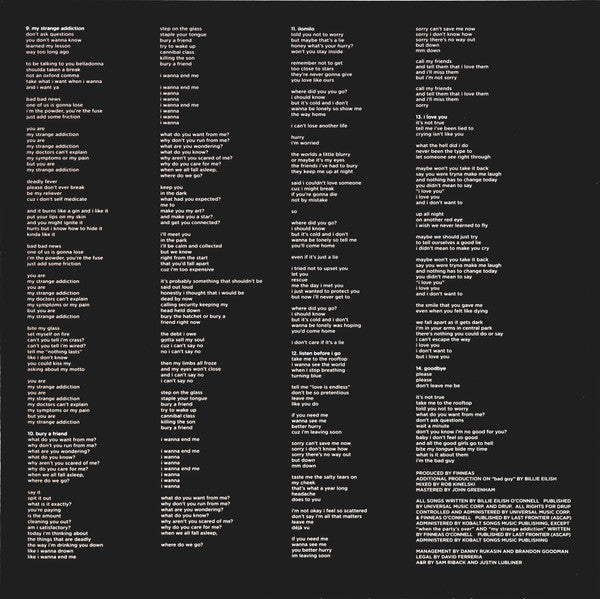 Billie Eilish – When We All Fall Asleep, Where Do We Go? LP vinyl record, image 3 of 10