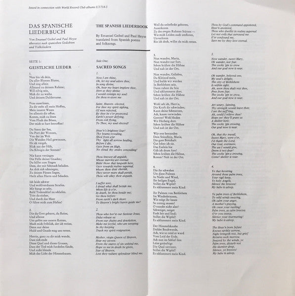 Hugo Wolf, Elisabeth Schwarzkopf, Dietrich Fischer-Dieskau, Gerald Moore – Das Spanische Liederbuch (2xLP) LP vinyl record, image 5 of 9