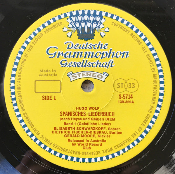 Hugo Wolf, Elisabeth Schwarzkopf, Dietrich Fischer-Dieskau, Gerald Moore – Das Spanische Liederbuch (2xLP) LP vinyl record, image 3 of 9