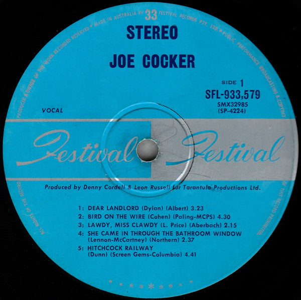Joe Cocker – Joe Cocker! LP vinyl record, image 3 of 7