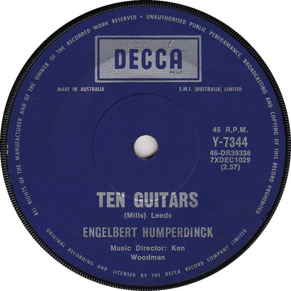 Engelbert Humperdinck – Release Me 7" vinyl record, image 2 of 2