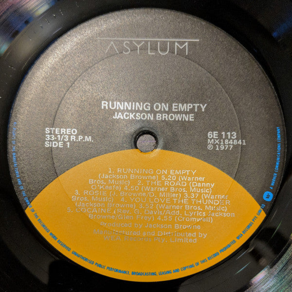 Jackson Browne – Running On Empty LP vinyl record, image 3 of 10