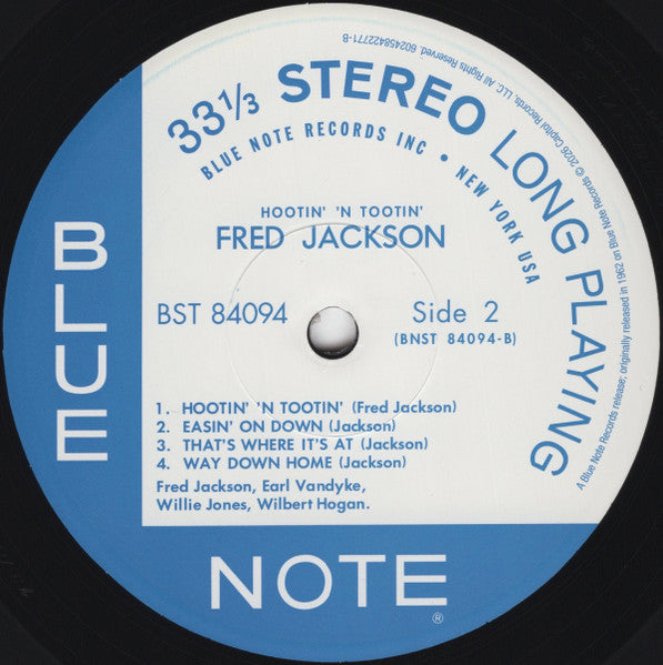 Fred Jackson – Hootin' 'N Tootin' LP vinyl record, image 6 of 7