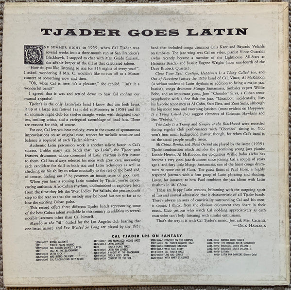 Cal Tjader Quintet – Tjader Goes Latin LP vinyl record, image 2 of 4