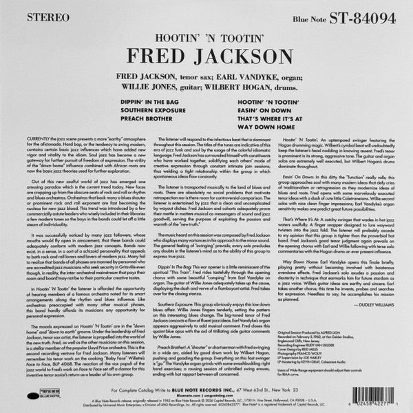 Fred Jackson – Hootin' 'N Tootin' LP vinyl record, image 4 of 7