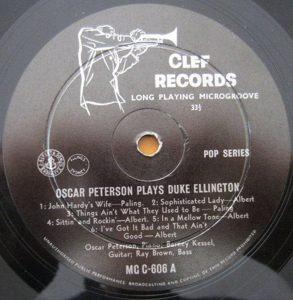 Oscar Peterson – Oscar Peterson Plays Duke Ellington LP vinyl record, image 3 of 4