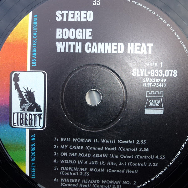 Canned Heat – Boogie With Canned Heat LP vinyl record, image 4 of 4