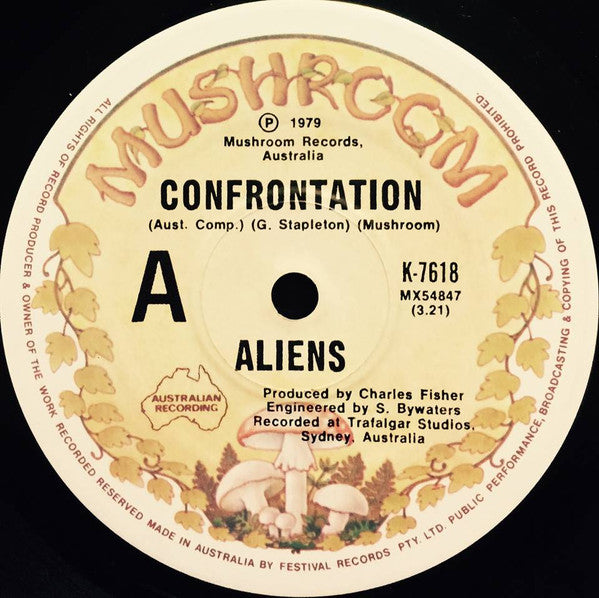 The Aliens – Confrontation / The Boys In Black 7" vinyl record, image 1 of 2