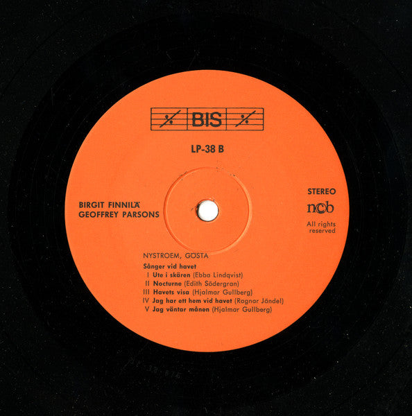 Birgit Finnilä, Geoffrey Parsons – Elgar, Nystroem LP vinyl record, image 6 of 6
