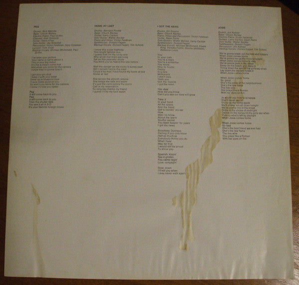 Steely Dan – Aja LP vinyl record, image 6 of 6