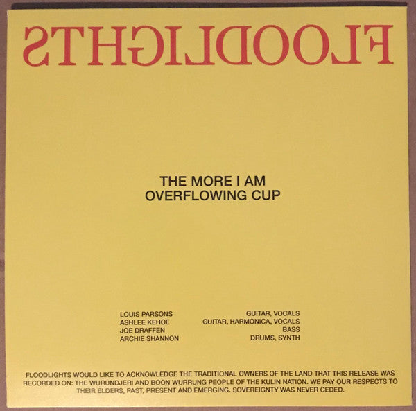 Floodlights – The More I Am / Overflowing Cup 7" vinyl record, image 2 of 4