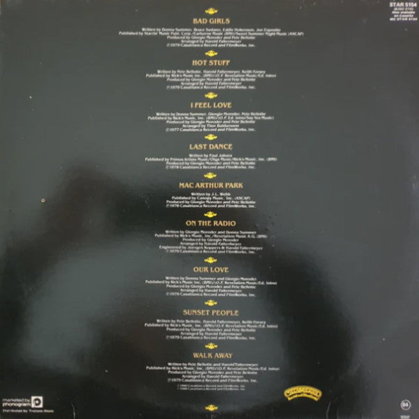 Donna Summer – Walk Away Collector's Edition (The Best Of 1977-1980) LP vinyl record, image 2 of 2