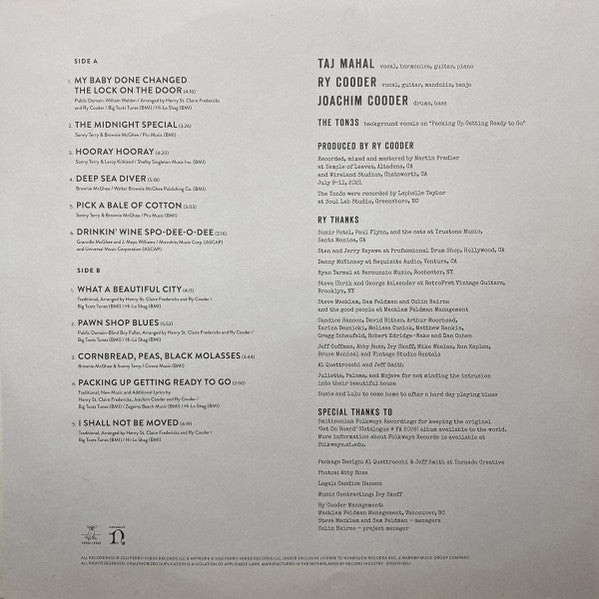Taj Mahal, Ry Cooder – Get On Board (The Songs Of Sonny Terry & Brownie McGhee) LP vinyl record, image 5 of 6