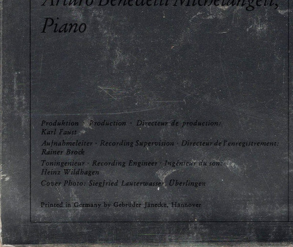Arturo Benedetti Michelangeli, Frédéric Chopin – 10 Mazurkas · Prélude Op. 45 · Ballade Op.23 · Scherzo Op. 31 LP vinyl record, image 5 of 5