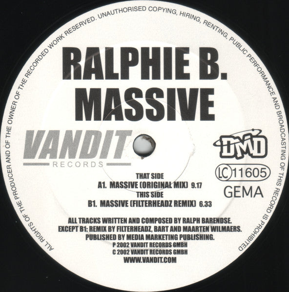 Ralphie B – Massive (2x12") 12" vinyl record, image 4 of 7