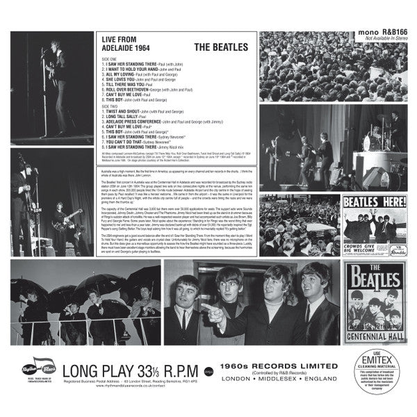 The Beatles – Live From Adelaide 1964 LP vinyl record, image 4 of 4