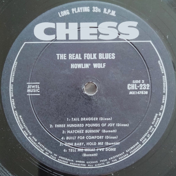 Howlin' Wolf – The Real Folk Blues LP vinyl record, image 4 of 4