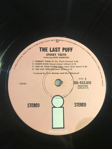 Spooky Tooth, Mike Harrison – The Last Puff LP vinyl record, image 2 of 4