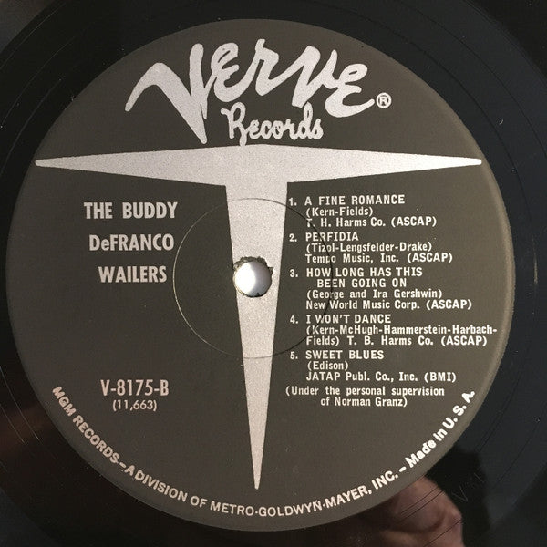 Buddy DeFranco – The Buddy DeFranco Wailers LP vinyl record, image 4 of 4