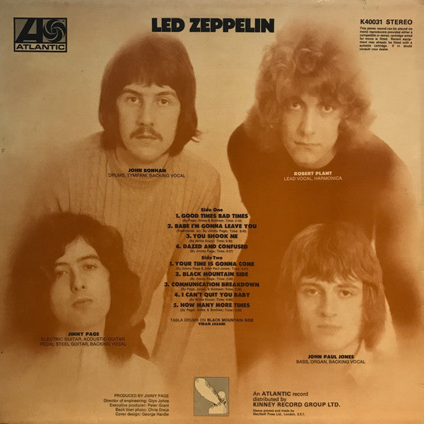 Led Zeppelin – Led Zeppelin LP vinyl record, image 2 of 5