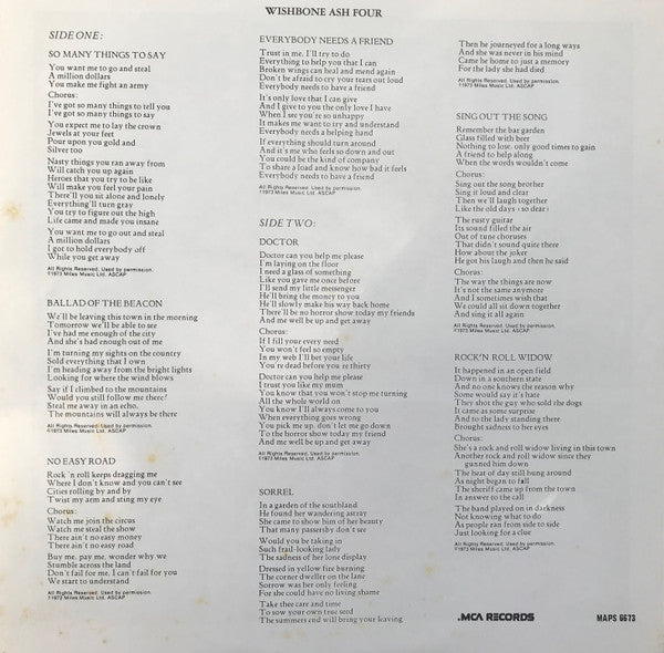 Wishbone Ash – Wishbone Four LP vinyl record, image 3 of 6