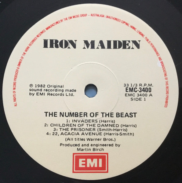 Iron Maiden – The Number Of The Beast LP vinyl record, image 4 of 9