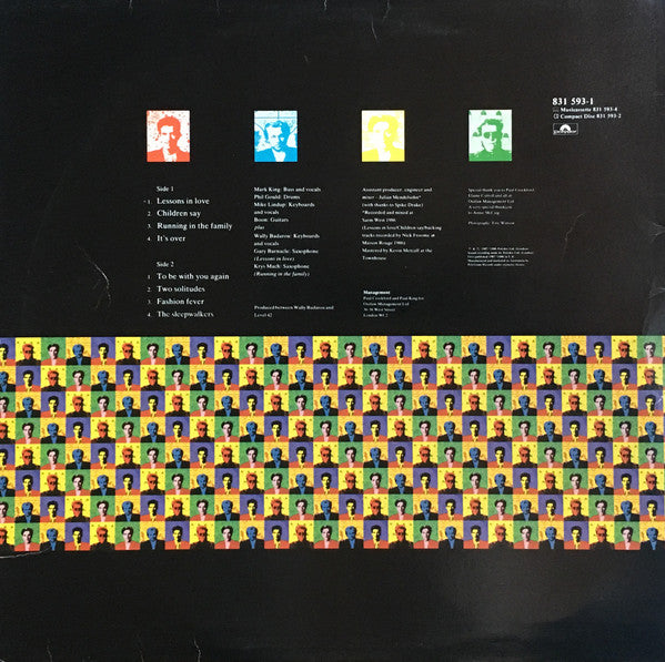 Level 42 – Running In The Family LP vinyl record, image 2 of 3