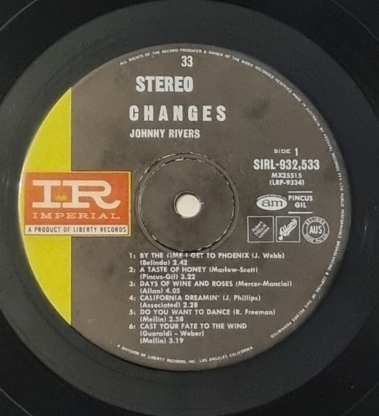 Johnny Rivers – Changes LP vinyl record, image 3 of 6