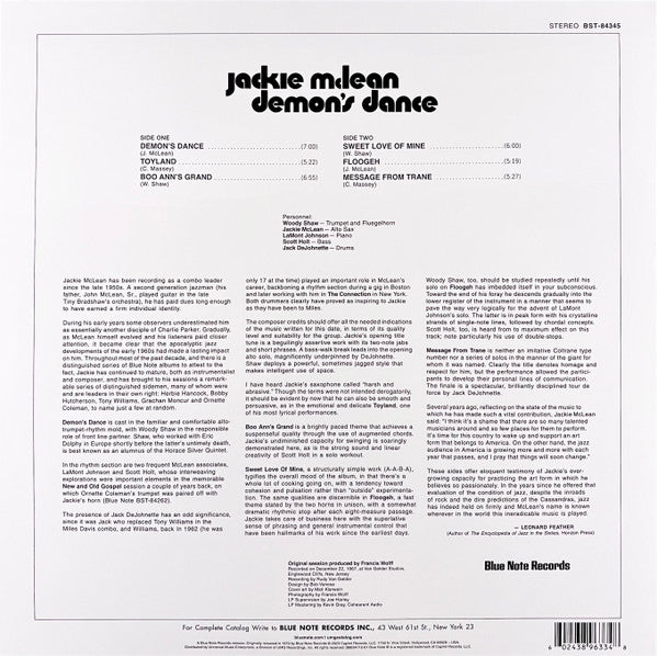 Jackie McLean – Demon's Dance LP vinyl record, image 4 of 7