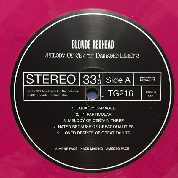Blonde Redhead – Melody Of Certain Damaged Lemons LP vinyl record, image 6 of 10