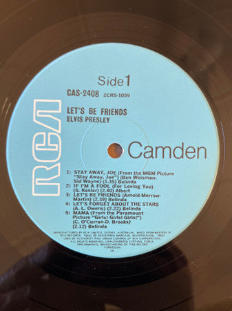 Elvis Presley – Let's Be Friends LP vinyl record, image 3 of 4