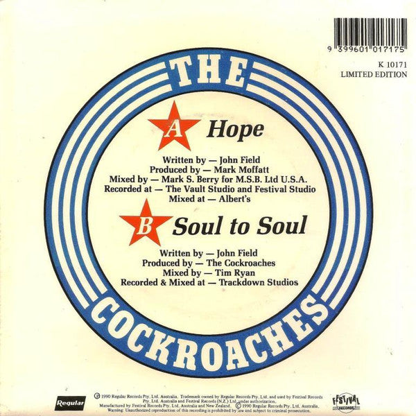 The Cockroaches – Hope 7" vinyl record, image 2 of 4