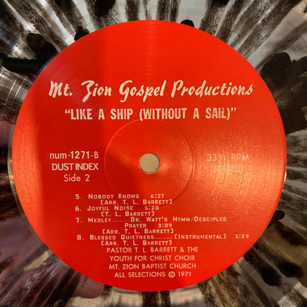 Pastor T. L. Barrett, The Youth For Christ Choir – Like A Ship... (Without A Sail) LP vinyl record, image 7 of 7