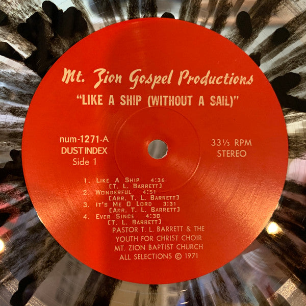 Pastor T. L. Barrett, The Youth For Christ Choir – Like A Ship... (Without A Sail) LP vinyl record, image 6 of 7