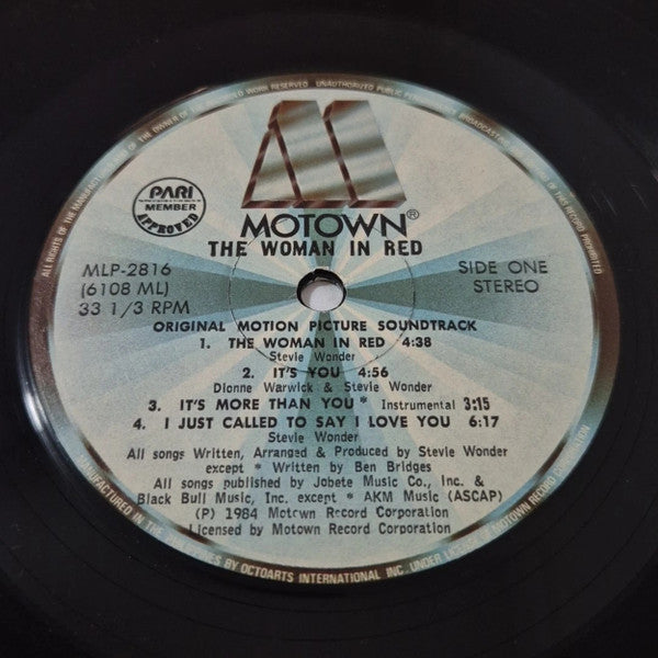 Stevie Wonder – The Woman In Red (Selections From The Original Motion Picture Soundtrack) LP vinyl record, image 3 of 4