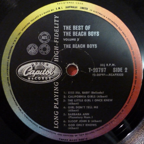 The Beach Boys – The Best Of The Beach Boys Volume 2 LP vinyl record, image 4 of 4