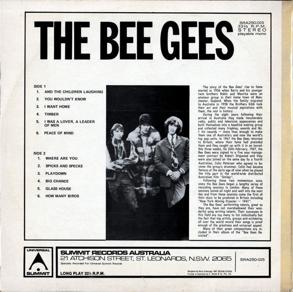 Bee Gees – Bee Gees LP vinyl record, image 2 of 4
