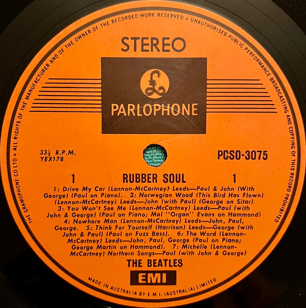 The Beatles – Rubber Soul (VG/VG+) LP, AU 1969 | Dutch Vinyl