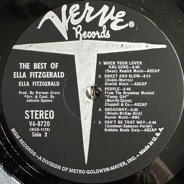 Ella Fitzgerald – The Best Of Ella Fitzgerald LP vinyl record, image 4 of 8